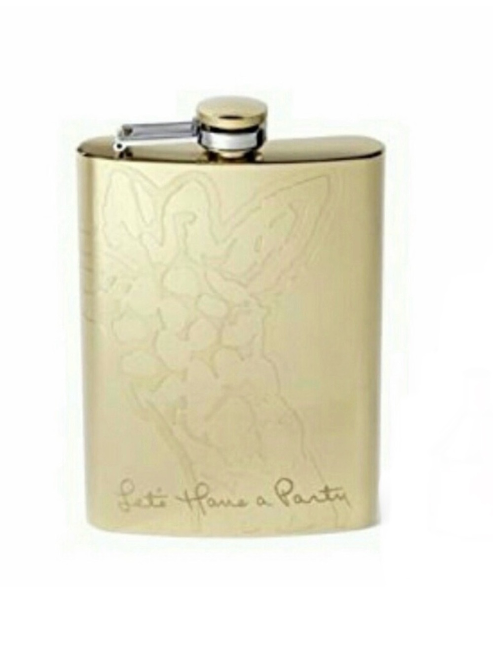 Lilly Pulitzer Gold Let’s Have A Party‎ Giraffe Flask Size OS